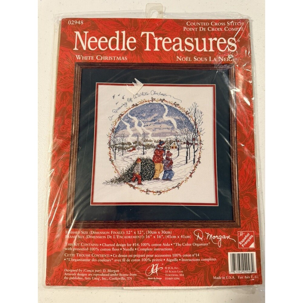 Needle Treasures Counted Cross Stitch Kit #02948 WHITE CHRISTMAS  NEW